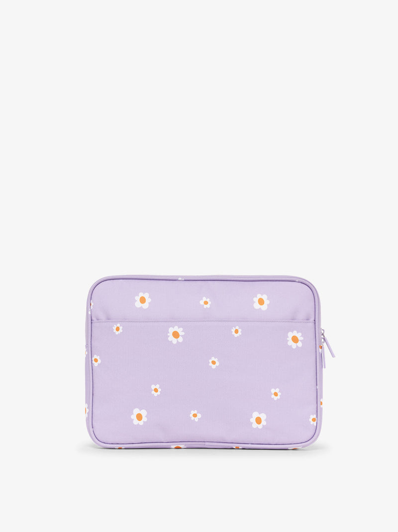 CALPAK 13-14 Inch padded Laptop sleeve for school in floral lavender print