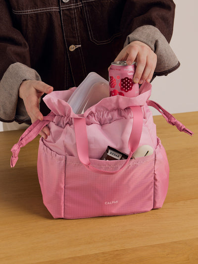 CALPAK Insulated Lunch Bag in ombre pink Tea Rose; ALB2001-TEA-ROSE view 2