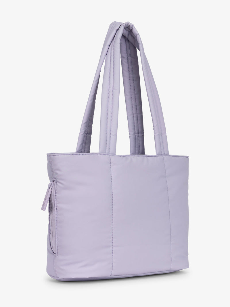 CALPAK Luka Mini Tote side view in purple lavender in Orchid