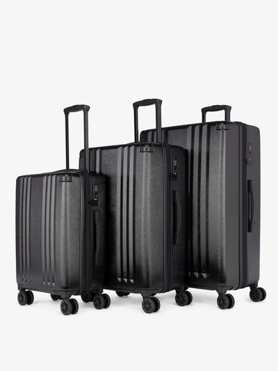 CALPAK Ambeur: 3 piece lightweight durable black hard shell luggage set with carry on; LAM3000-BLACK view 1