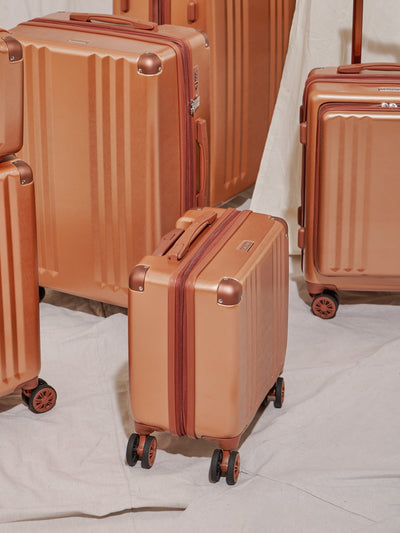 CALPAK Ambeur small carry-on luggage with 360 spinner wheels in copper; LAM1014-COPPER view 2