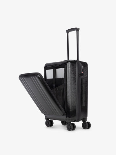 CALPAK Ambeur front pocket lightweight carry-on luggage in black; LAM1020-FP-BLACK view 1