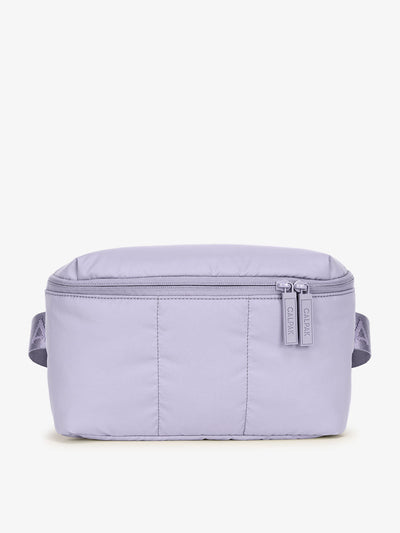 CALPAK Luka Belt Bag front view in color purple lavender Orchid; BB1901-ORCHID view 1