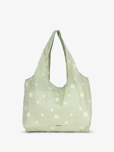 CALPAK Packable tote bag with floral print; KTB2001-DAISY view 1