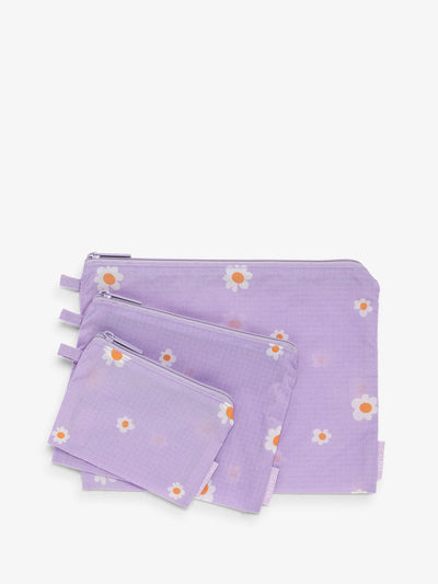 CALPAK Compakt zippered pouches in orchid fields; KZB2001-ORCHID-FIELDS view 1