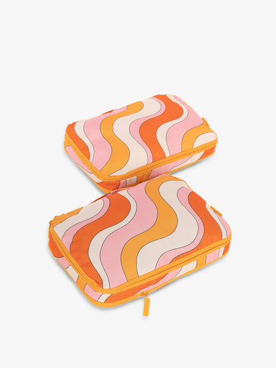 CALPAK compression packing cubes in retro sunset; PCC2201-RETRO-SUNSET