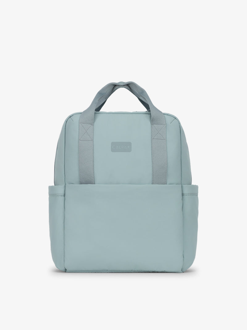 CALPAK Connect Laptop Backpack made recycled nylon materials in sunshine