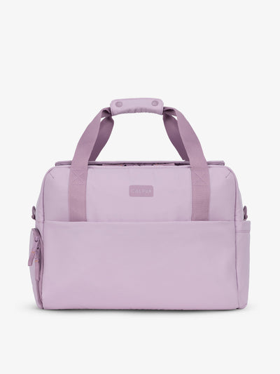 CALPAK Connect Laptop Duffel made with recycled exterior material in berry; DCN2401-BERRY view 1