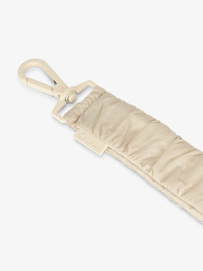 CALPAK diaper bag stroller straps with dog clips for d-rings in beige