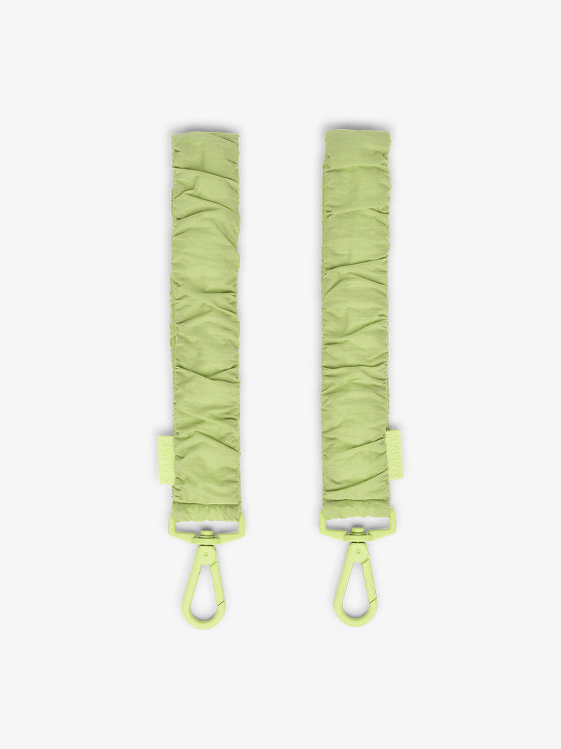 CALPAK Stroller Straps for Diaper Bag made with Oeko-Tex certified, recycled, and water-resistant materials in lime green