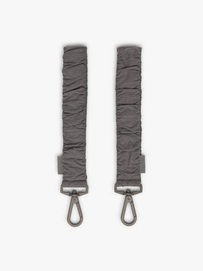 CALPAK Stroller Straps for Diaper Bag made with Oeko-Tex certified, recycled, and water-resistant materials in slate gray