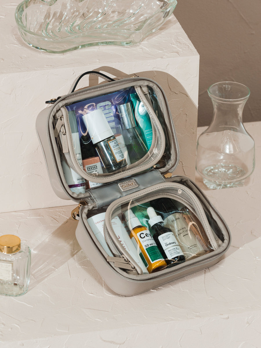 CALPAK mini shops clear cosmetics case