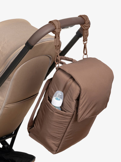 CALPAK Diaper Backpack in brown Hazelnut with brown Hazelnut Stroller Straps; BBPB2401-HAZELNUT-HAZELNUT view 2