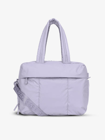 CALPAK Luka Duffel front view image in purple lavender Orchid; DSM1901-ORCHID view 1