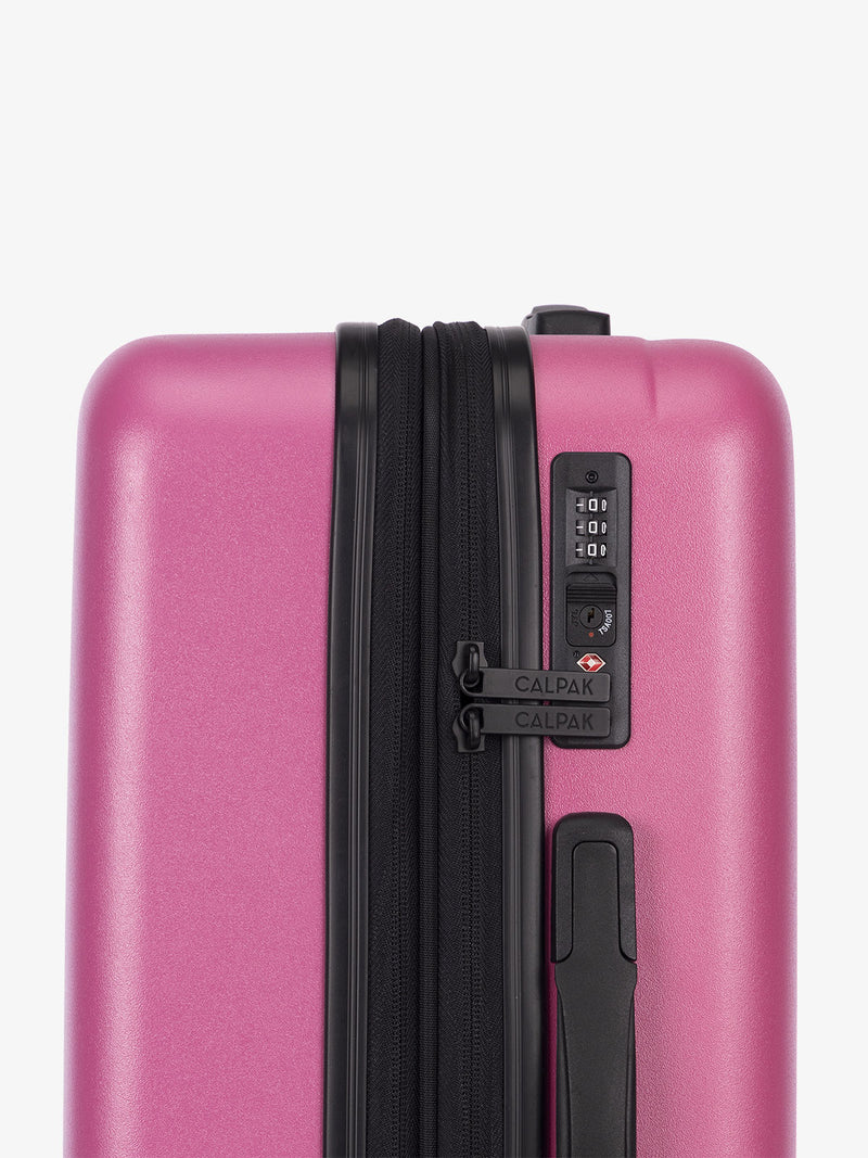 CALPAK Evry Carry-On Luggage with TSA-approved lock in raspberry