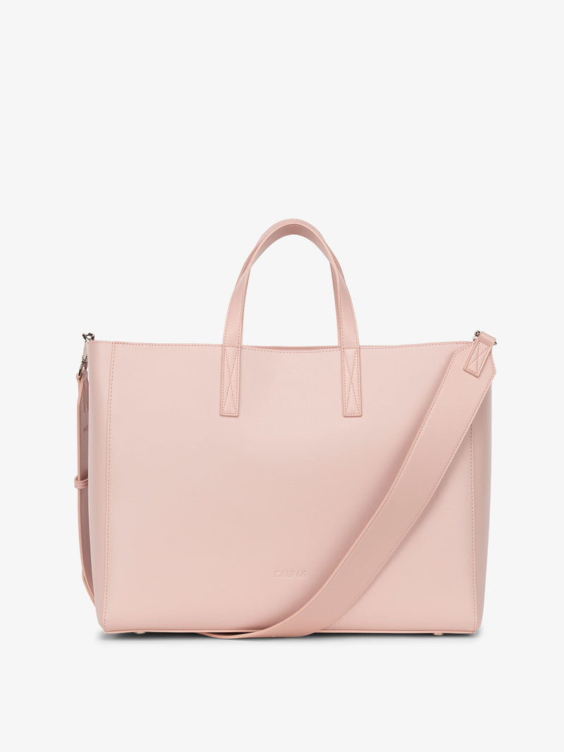 CALPAK Haven laptop tote bag in pink petal