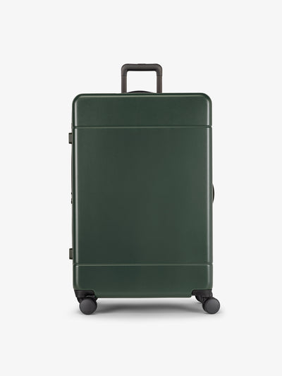 CALPAK Hue Large 30 inch hard shell Luggage front view in green Emerald; LHU1028-EMERALD view 1