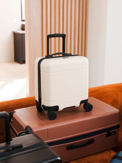 CALPAK Hue mini carry on luggage in linen cream; LHU1014-LINEN view 2