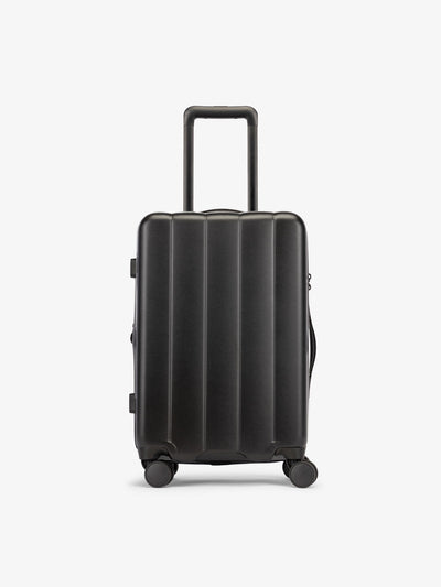 CALPAKs Black carry-on luggage made from an ultra-durable polycarbonate shell and expandable by up to 2; LCO1020-BLACK view 1