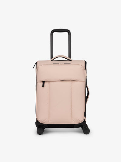 CALPAK Luka soft sided carry on luggage in rose quartz; LSM1020-ROSE-QUARTZ
