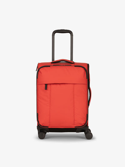 CALPAK Luka soft sided carry on luggage in red rouge; LSM1020-ROUGE