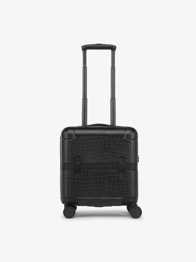 CALPAK TRNK mini carry on luggage with faux-crocodile design in black; LTK1014-BLACK-CROC view 1