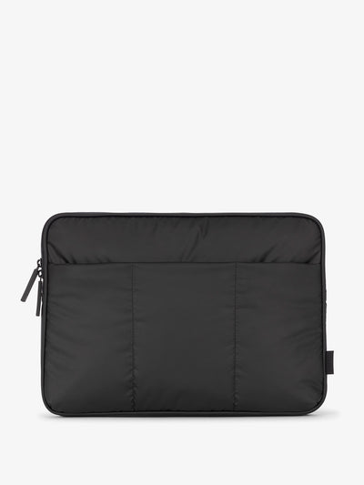 CALPAK Luka 14 Padded Laptop Sleeve with soft, puffy exterior in matte black; ALL2401-MATTE-BLACK view 1