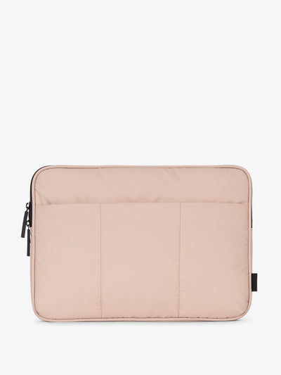 CALPAK Luka 14 Padded Laptop Sleeve with soft, puffy exterior in rose quartz; ALL2401-ROSE-QUARTZ view 1