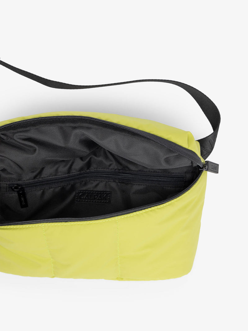 CALPAK top of Luka fanny pack in celery green