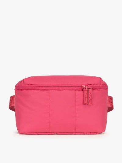 CALPAK Luka Belt Bag with soft puffy exterior in pink dragonfruit; BB1901-DRAGONFRUIT view 1