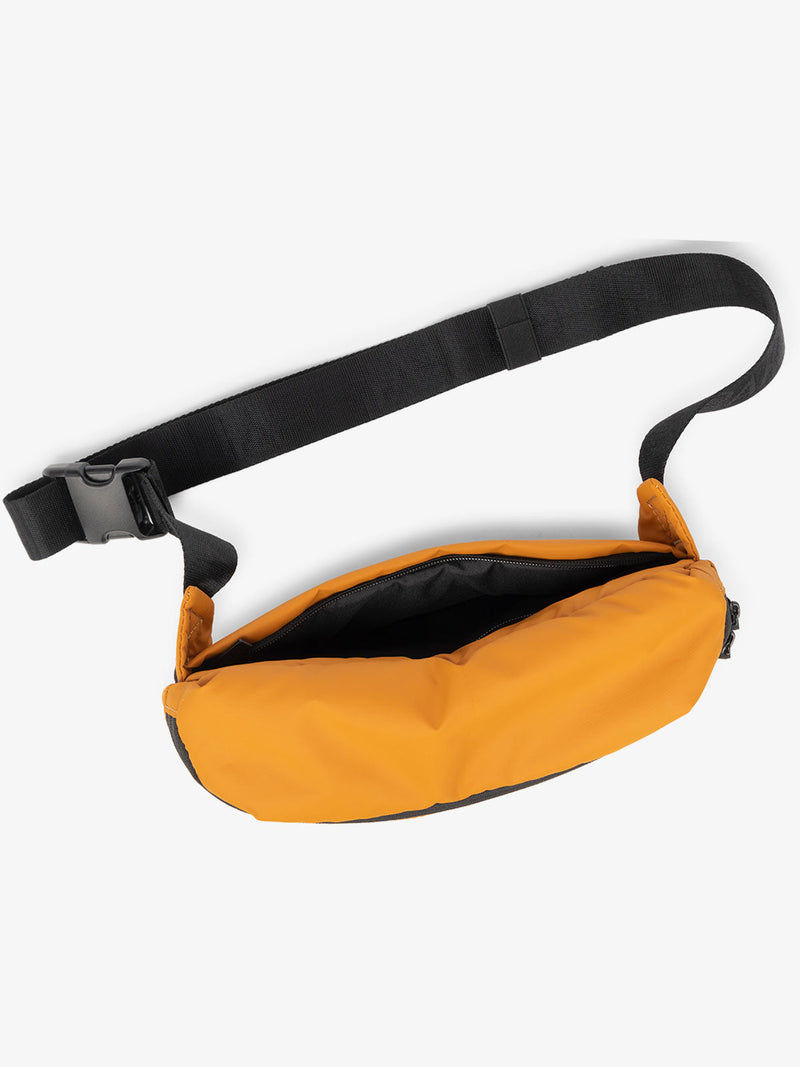 CALPAK Luka Belt Bag top view fanny pack in pumpkin