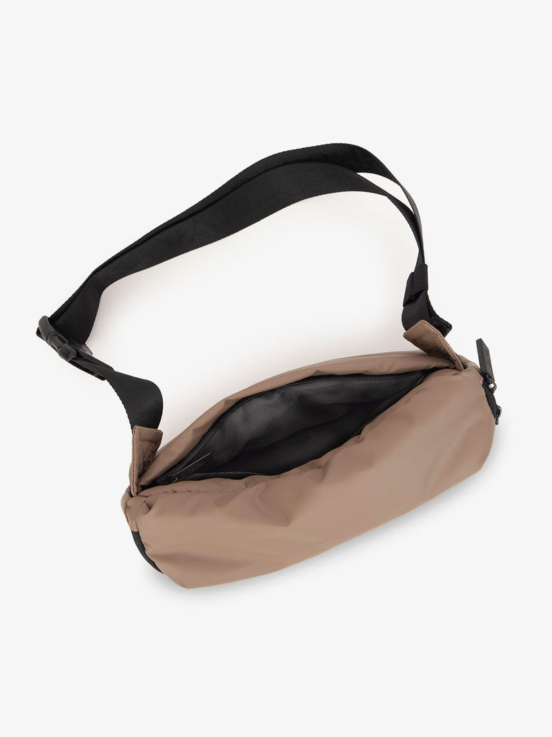 CALPAK Luka belt bag in brown chocolate color