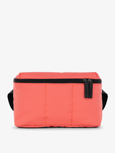 CALPAK Luka Belt Bag with soft puffy exterior in watermelon; BB1901-WATERMELON view 1