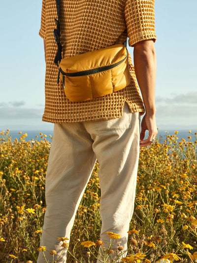 CALPAK Luka belt bag in yellow dijon color; BB1901-DIJON
