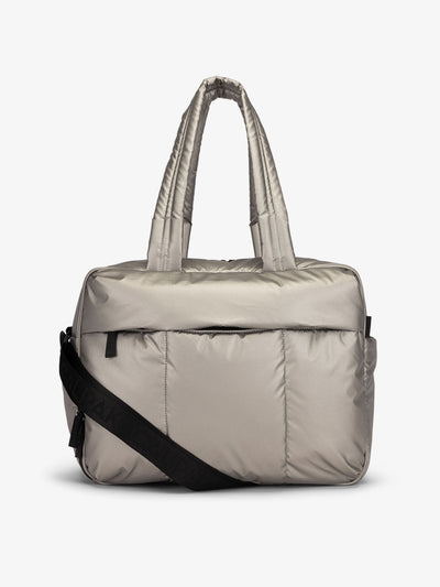 CALPAK Luka Duffel bag in metallic gray; DSM1901-GUNMETAL view 1