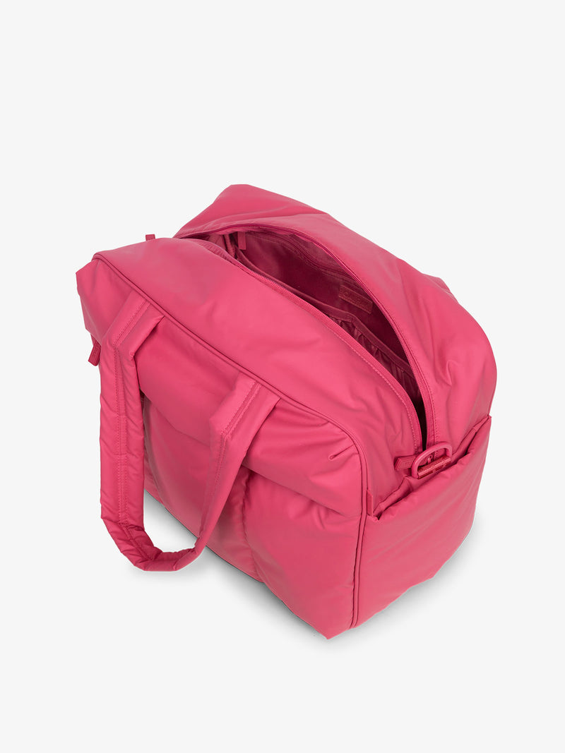 Luka weekender bag in dragonfruit