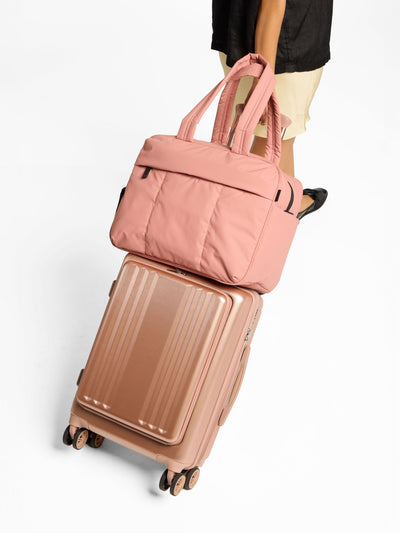 CALPAK Luka Duffel bag in peony; DSM1901-PEONY view 2