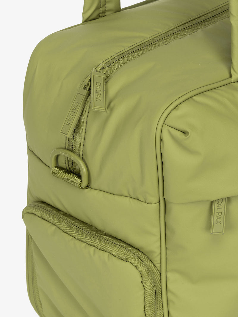 CALPAK Luka Duffel in green pistachio monochrome