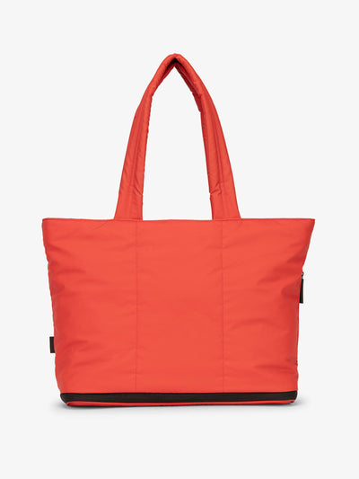 CALPAK Luka expandable tote bag with laptop compartment and padded straps in red; ALT2201-ROUGE view 1