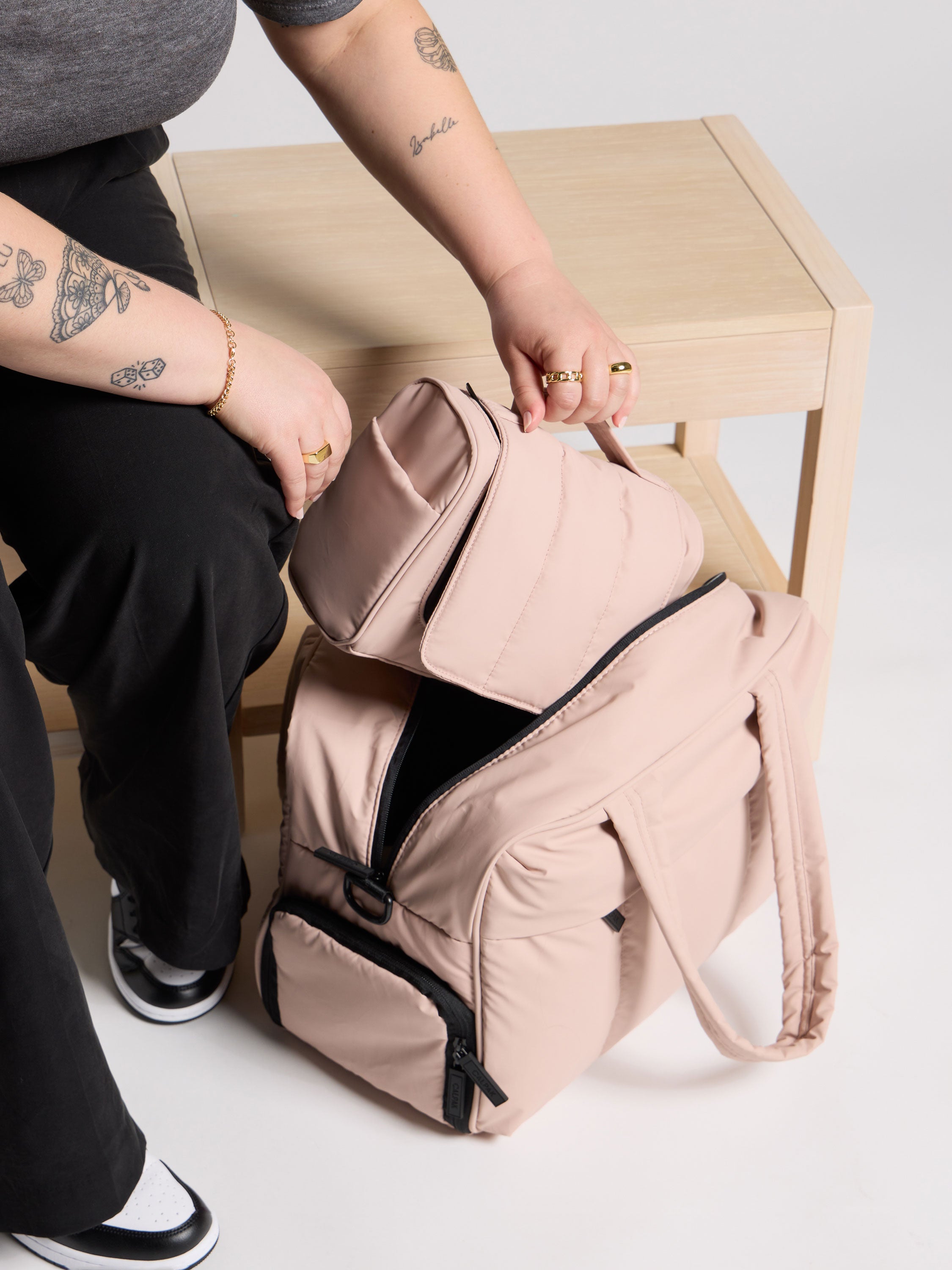Calpak, Bags, Calpak Luka Duffel Bag And Belt Bag Combo Set In Rose  Quartz