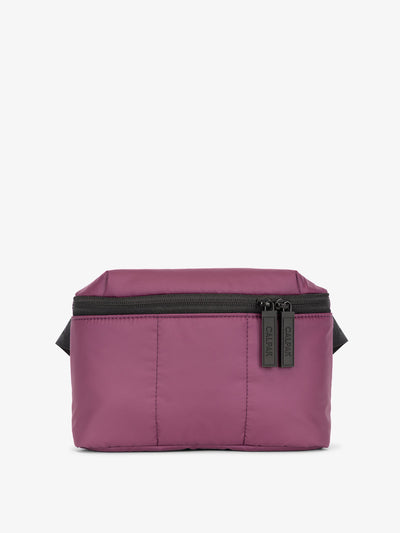 CALPAK Luka Mini Belt Bag with soft puffy exterior in purple plum; BBM2201-PLUM