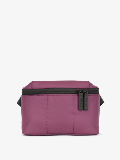 CALPAK Luka Mini Belt Bag with soft puffy exterior in purple plum; BBM2201-PLUM view 1