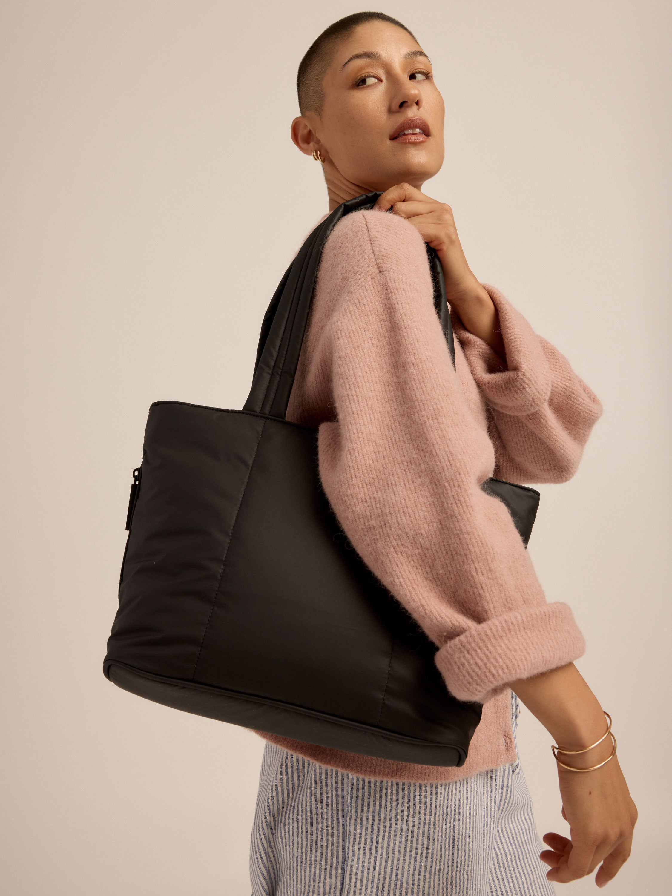 Luka Mini Tote in Matte Black | CALPAK