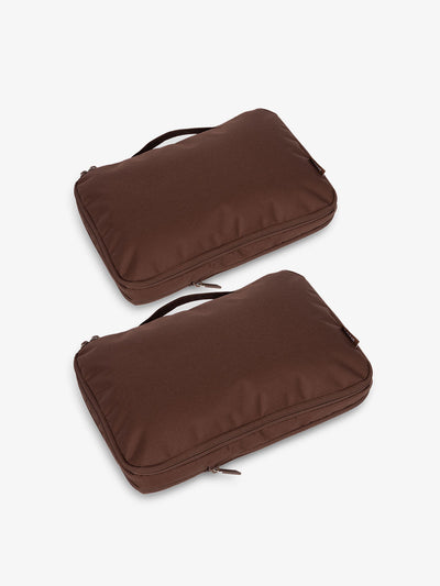 CALPAK compression packing cubes in walnut brown; PCC2201-WALNUT view 1