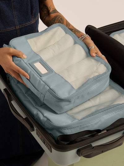 CALPAK 5 Piece Packing Cubes  in blue Bluebell; PC1601-BLUEBELL view 2