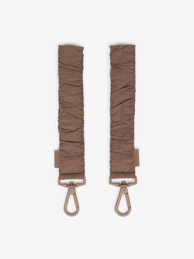 CALPAK Stroller Straps for Diaper Bag made with Oeko-Tex certified, recycled, and water-resistant materials in hazelnut brown; STP2401-HAZELNUT view 1