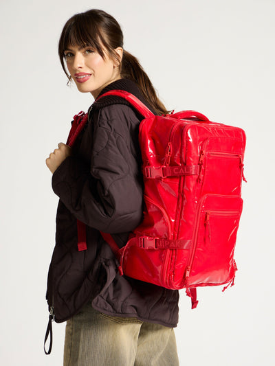 CALPAK Terra 26L laptop backpack duffel in red; BPH2201-FLAME view 2