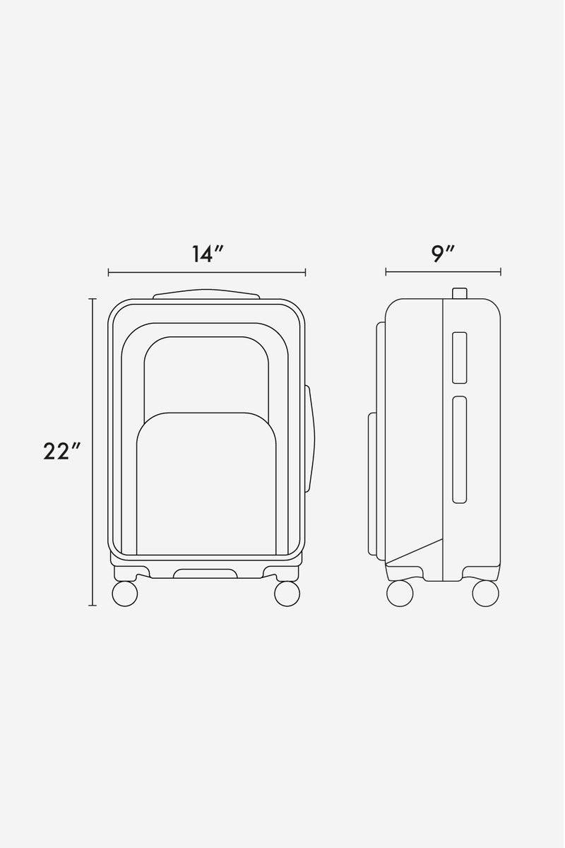 CALPAK Terra Carry-On 22-inch bag dimensions;