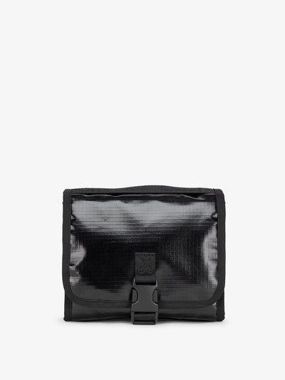 CALPAK terra hanging toiletry bag in obsidian; THY2201-OBSIDIAN view 1