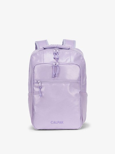 Front view of CALPAK Terra Hydration Backpack in amethyst; BPT2201-AMETHYST view 1